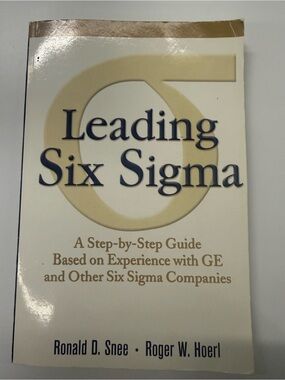 Leading Six Sigma Paperback Book - Ronald Snee, Roger Hoerl